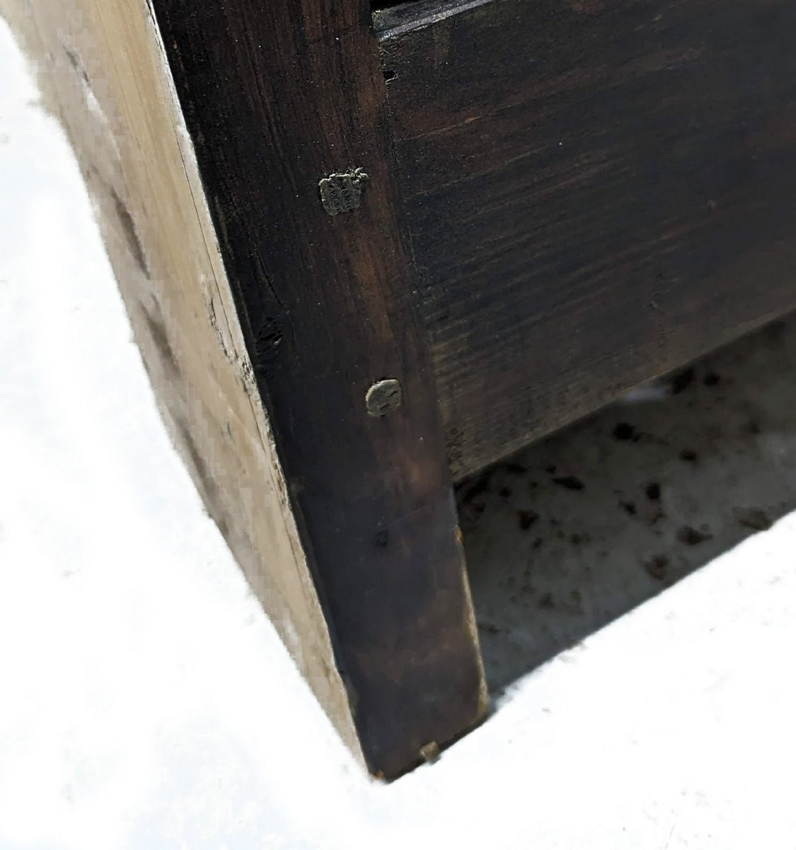 Commode rustique bois blanc début XIXème-photo-8