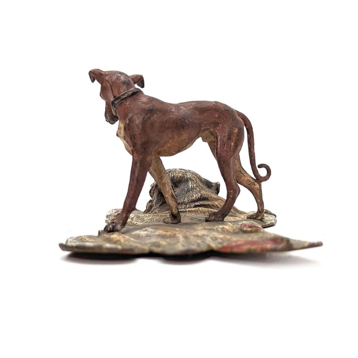 Bronze de Vienne le chien sur la peau de tigre-photo-3