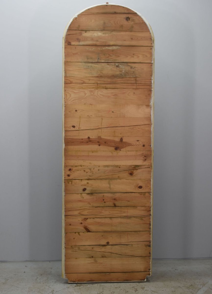 Grand miroir de magasin en bois laqué de style 1900-photo-2
