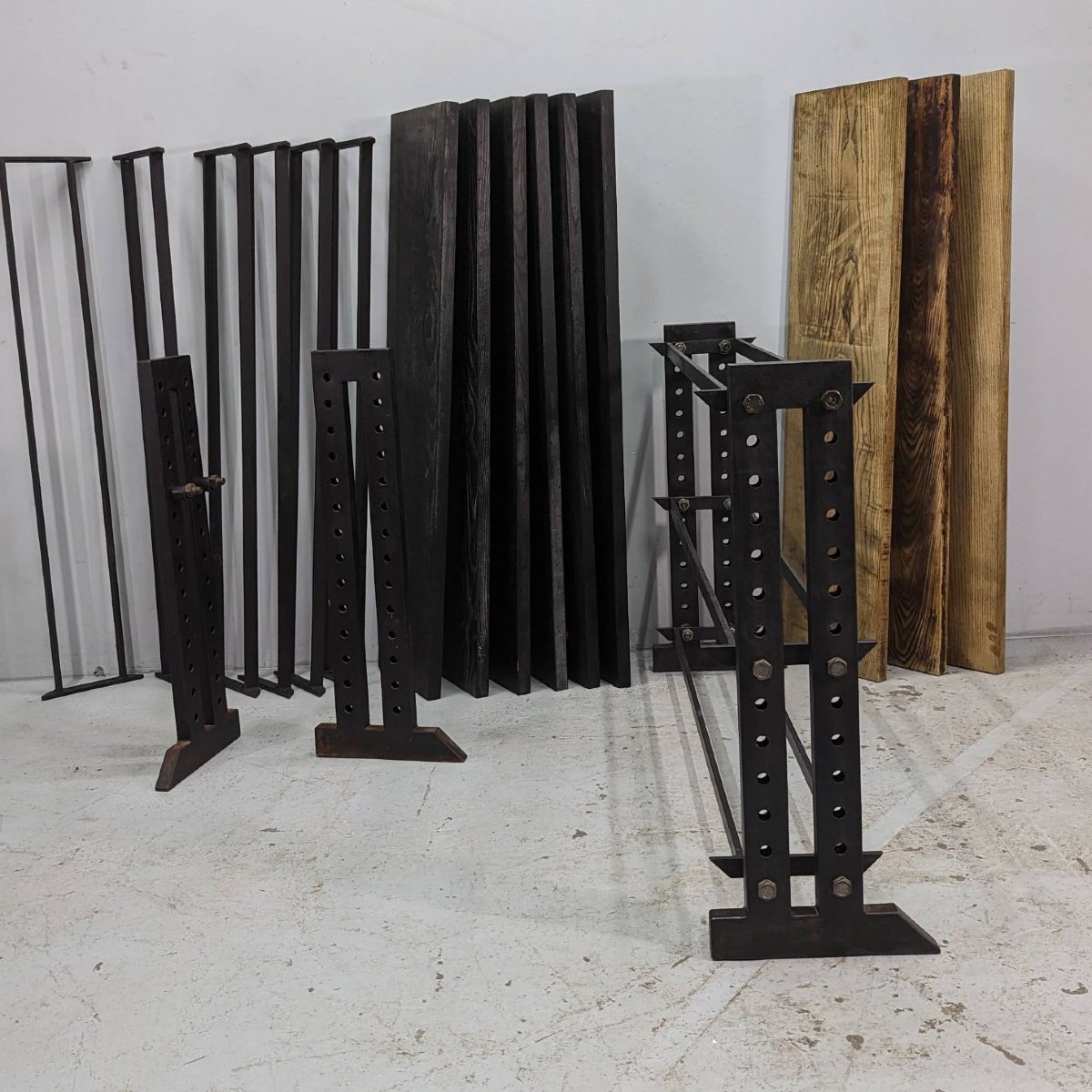 Console Iron Shelf Ceruse Oak Shelf-photo-4