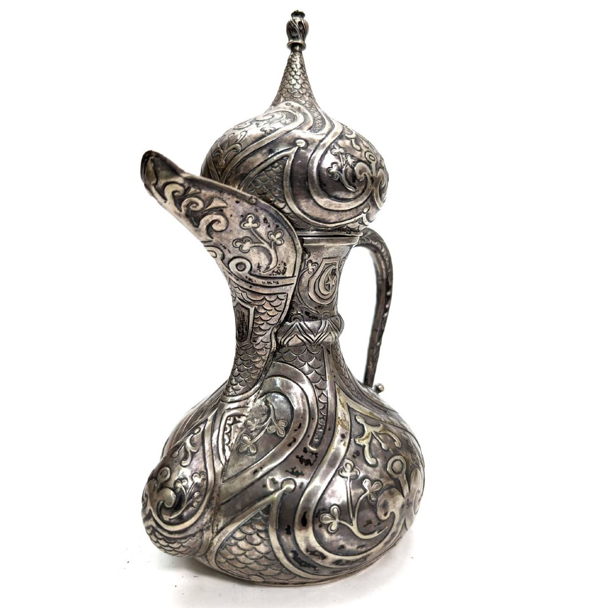 Verseuse orientale en argent travail Ottoman-photo-2