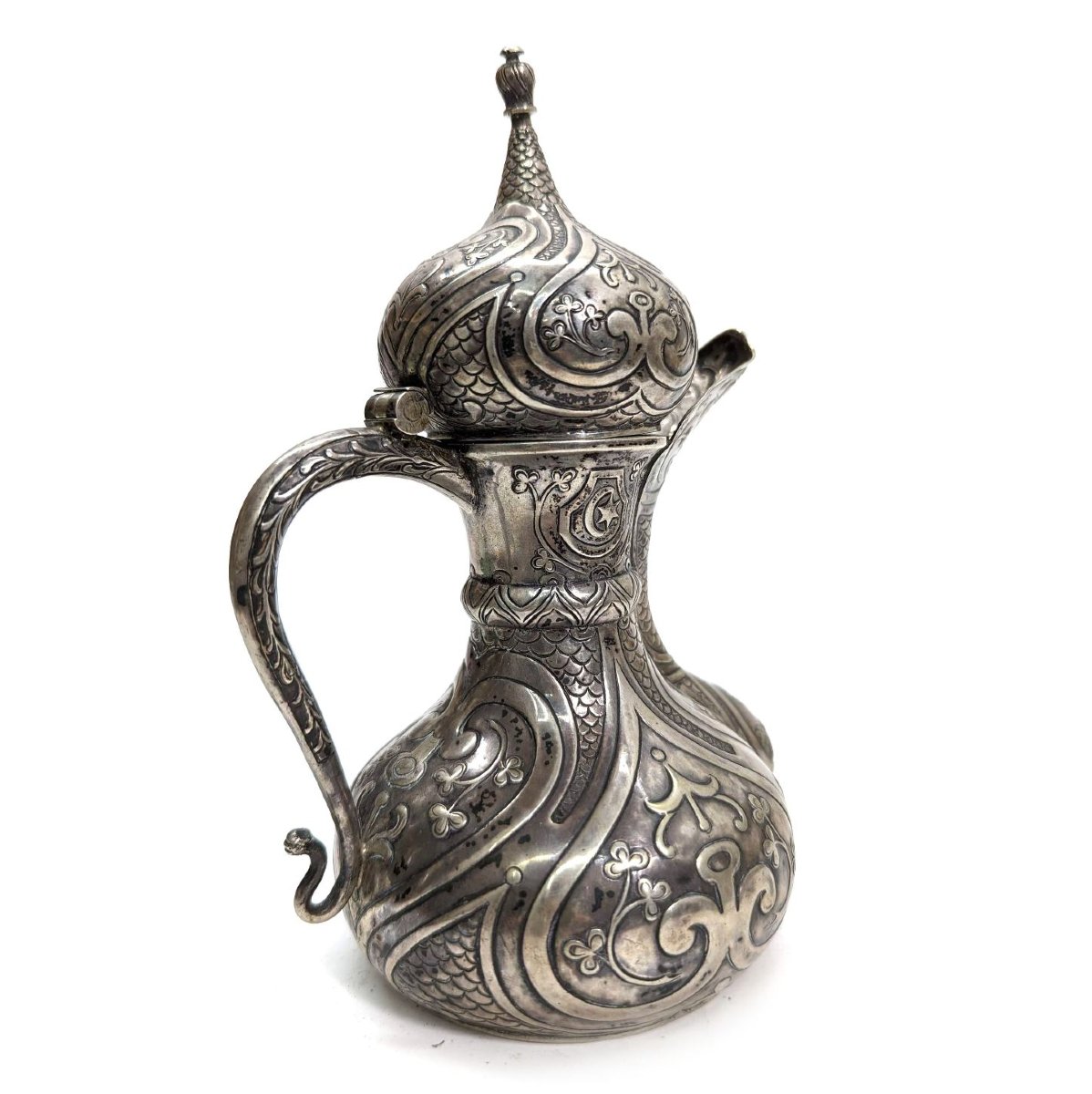 Verseuse orientale en argent travail Ottoman-photo-3