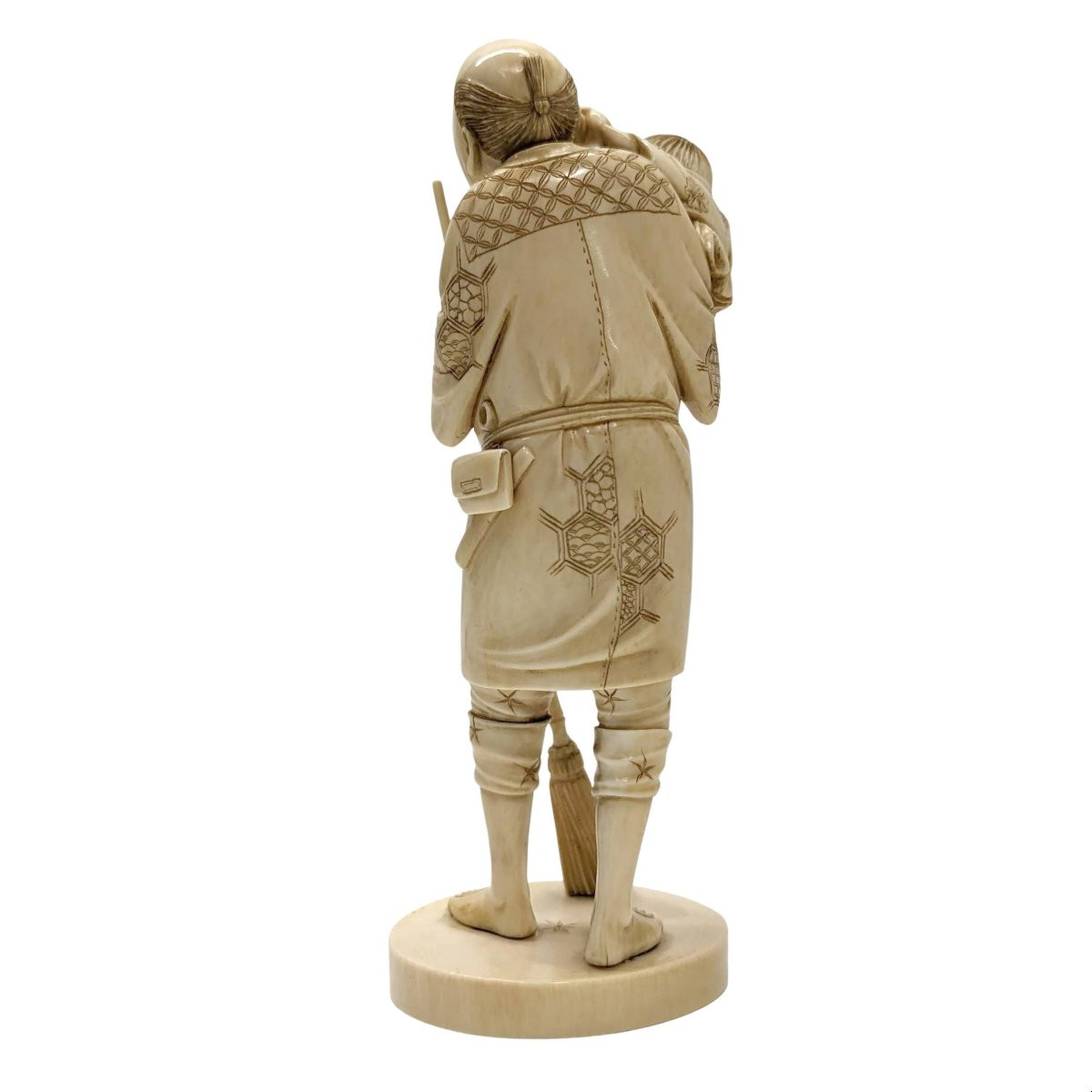 Okimomo d'époque XIXème le grand père et l'enfant-photo-3