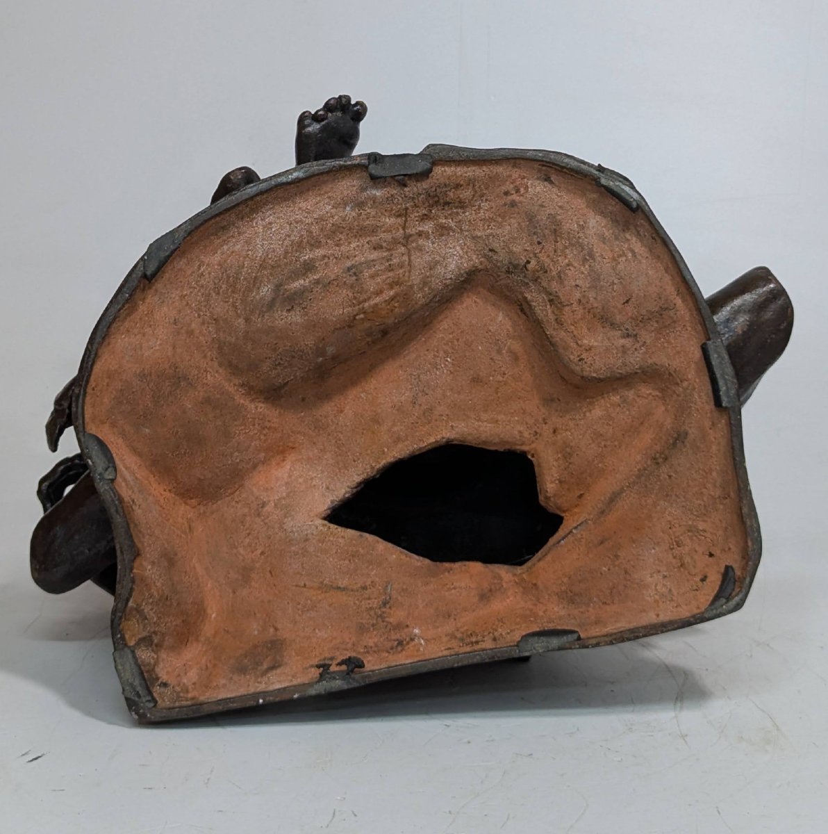 19th Century Cast Iron Putto With Lobster-photo-6