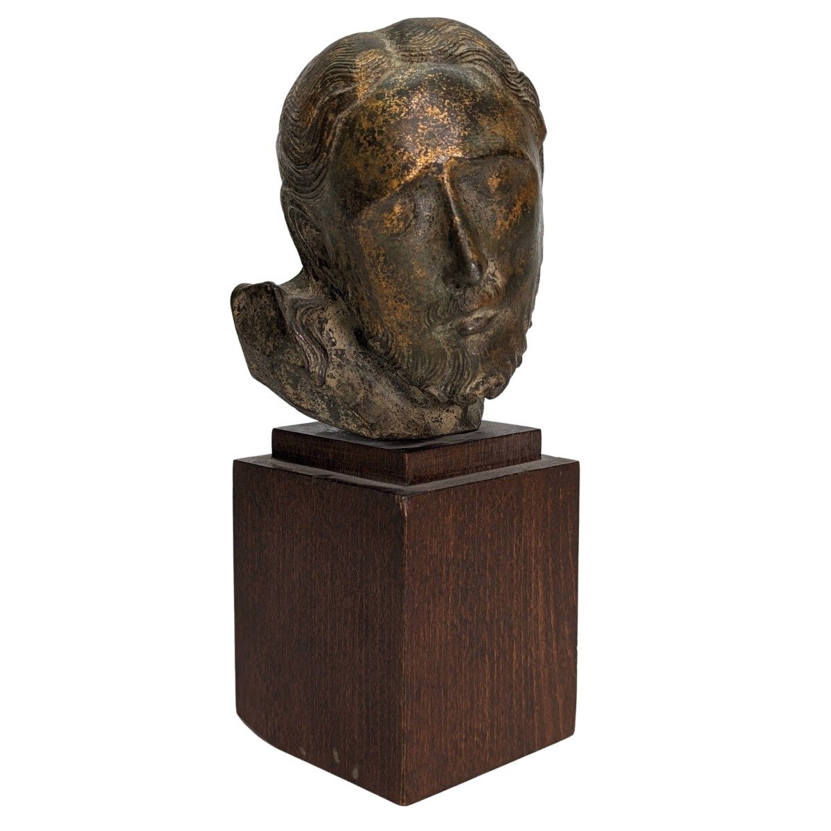 Tête de christ en bronze-photo-2