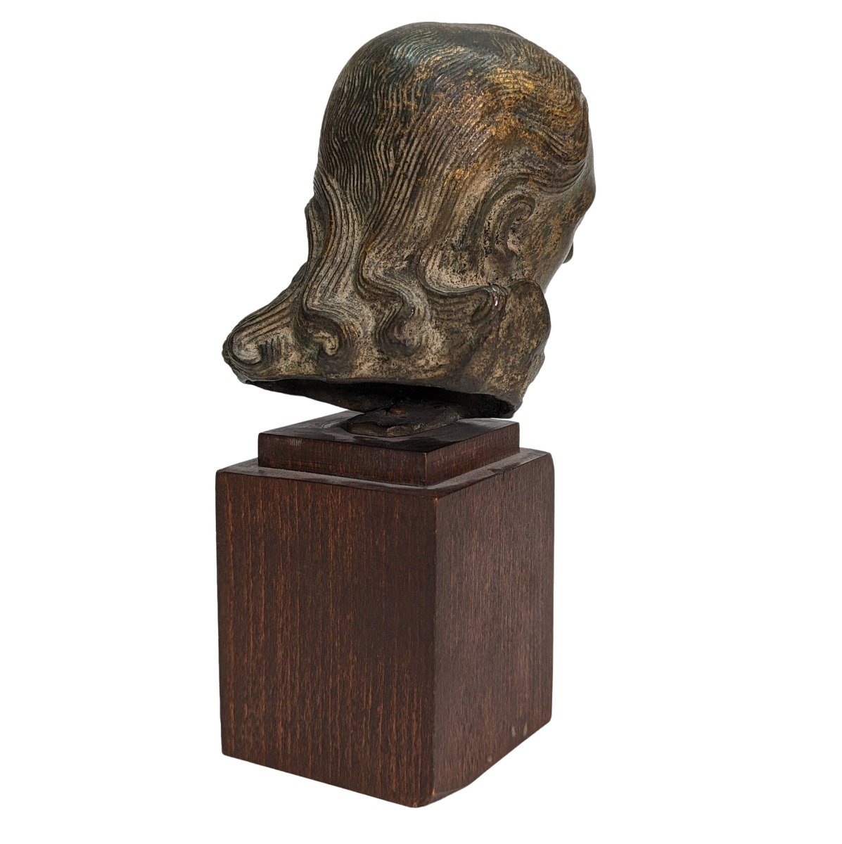 Tête de christ en bronze-photo-4