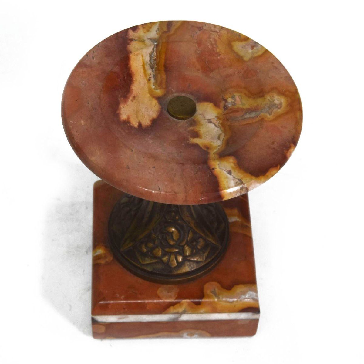Bronze Cassolette With Foliage, 19th Century (pair)-photo-3