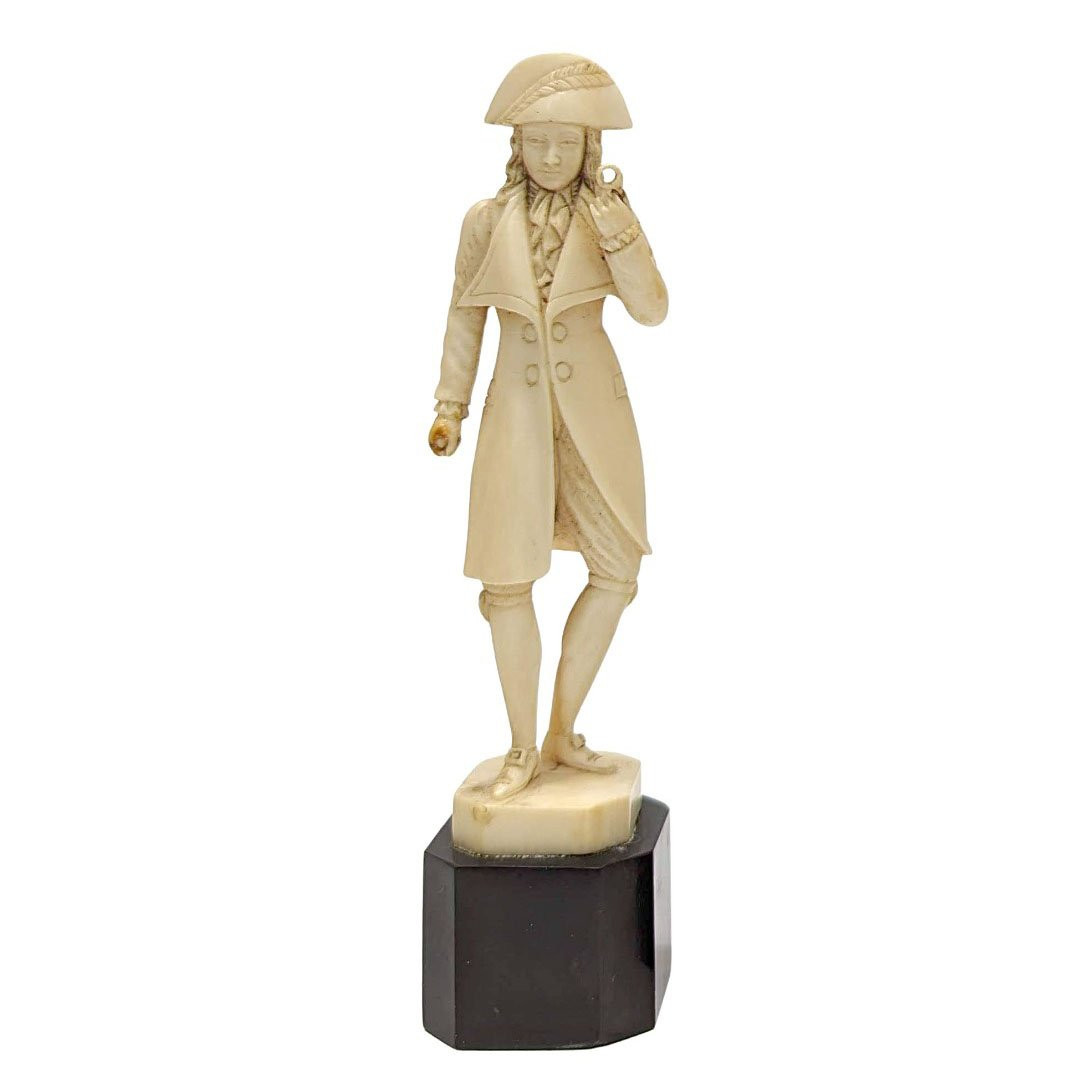 Statuette Of Napoleon Bonaparte Carved In Dieppe Ivory, 19th Century-photo-3