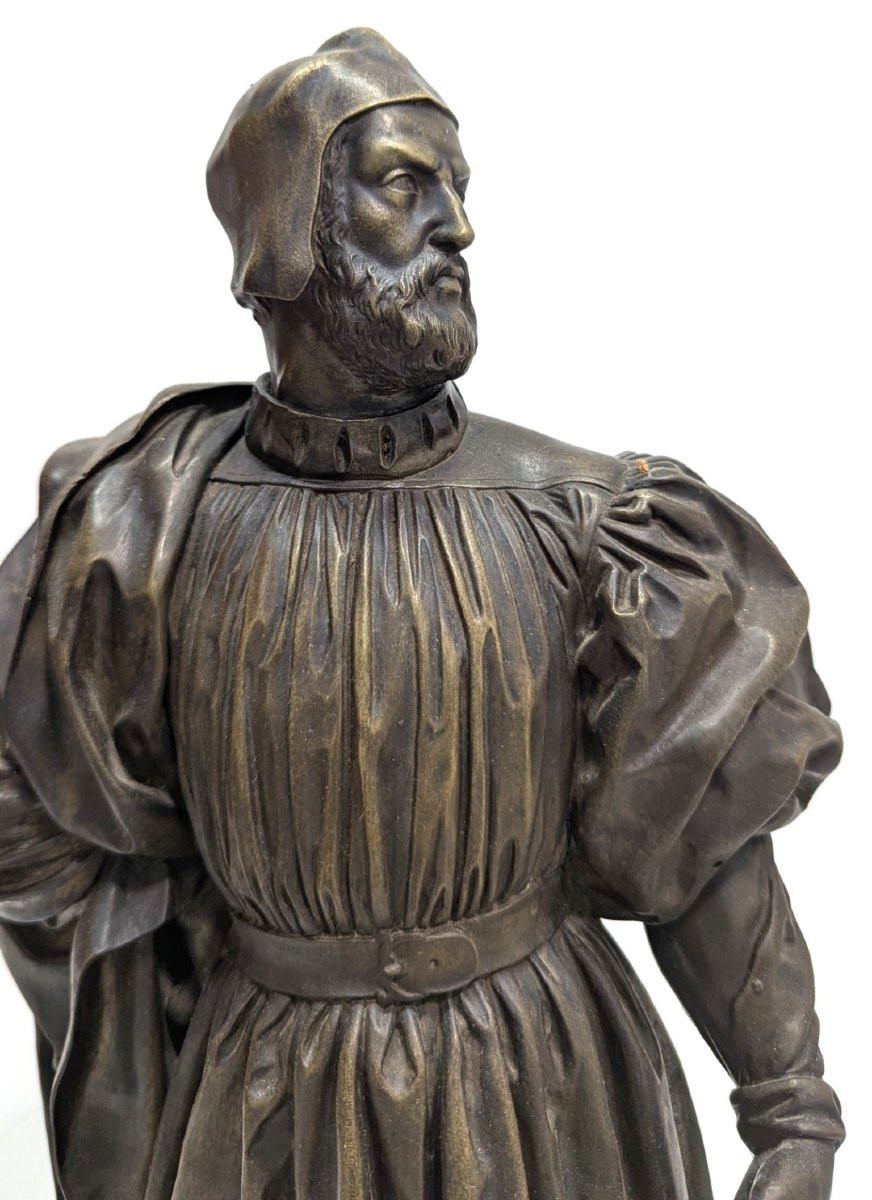 Late 19th Century Bronze By Jean Jacques Feuchere Depicting Benvenuto Cellini-photo-2