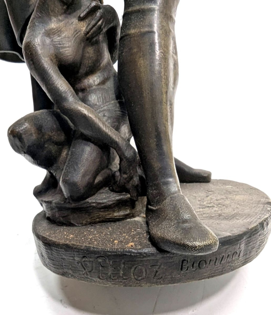 Late 19th Century Bronze By Jean Jacques Feuchere Depicting Benvenuto Cellini-photo-4