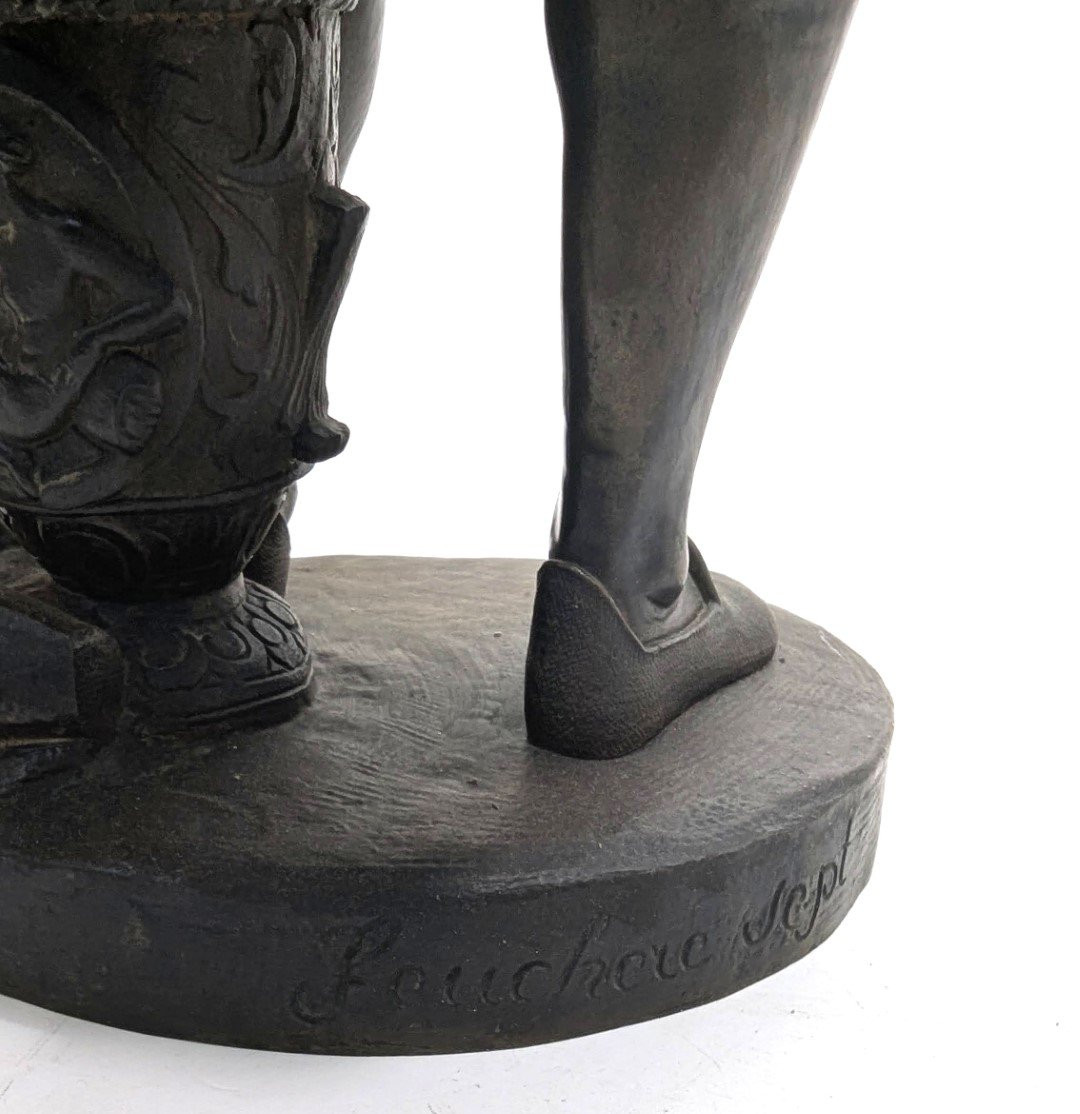 Bronze d’époque fin XIXème par Jean Jacques Feuchere représentant Bernard Palissy-photo-3