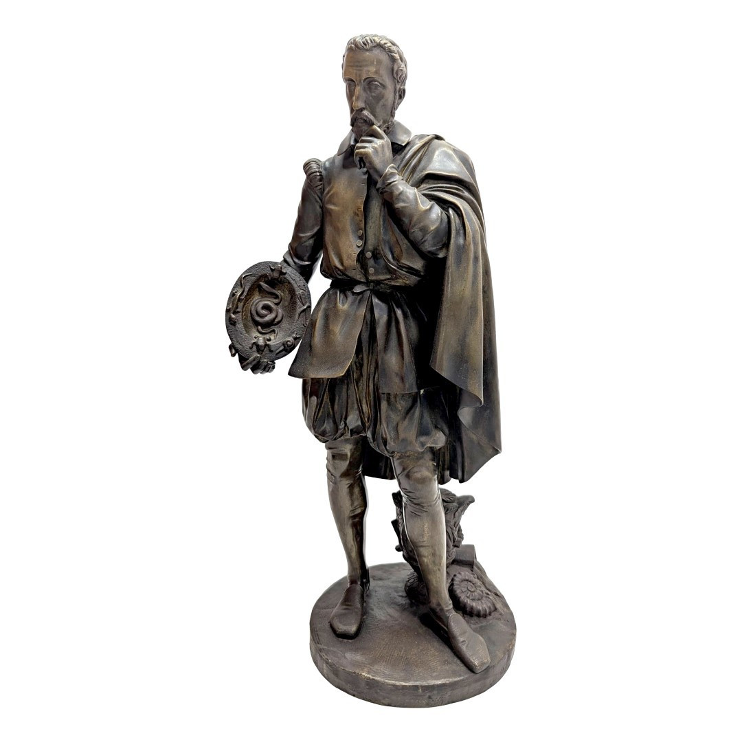 Bronze d’époque fin XIXème par Jean Jacques Feuchere représentant Bernard Palissy