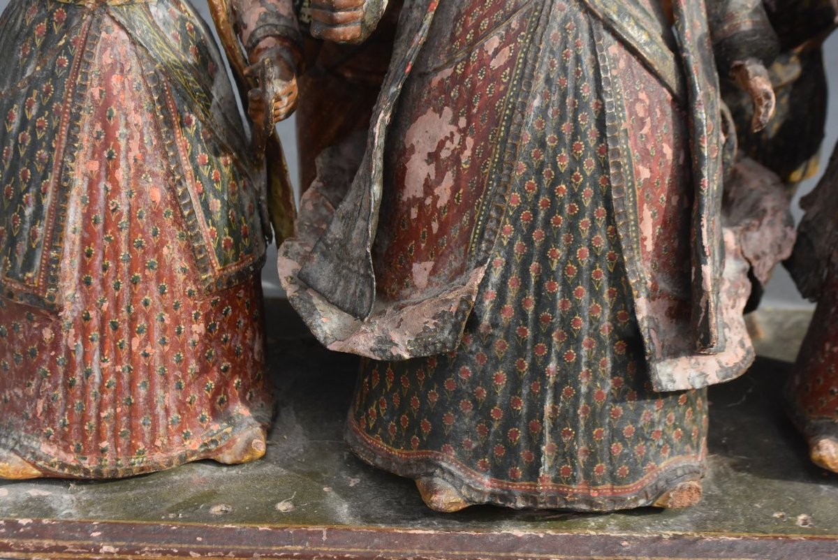 Indian Polychrome Figures 19th Century-photo-3