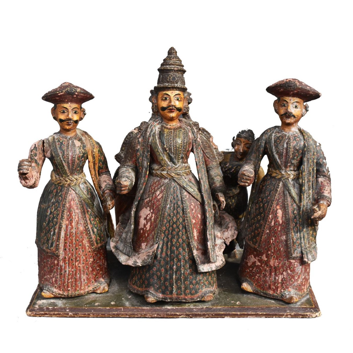 Indian Polychrome Figures 19th Century
