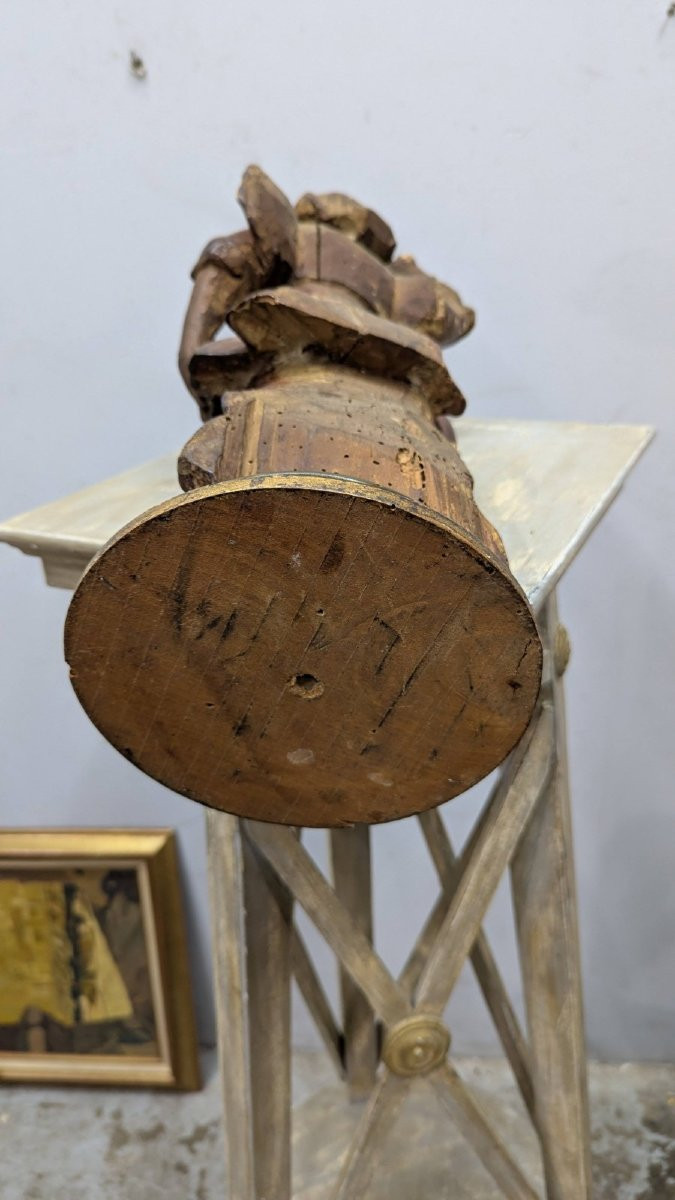 18th Century Santibelli In Carved And Gilded Wood-photo-7