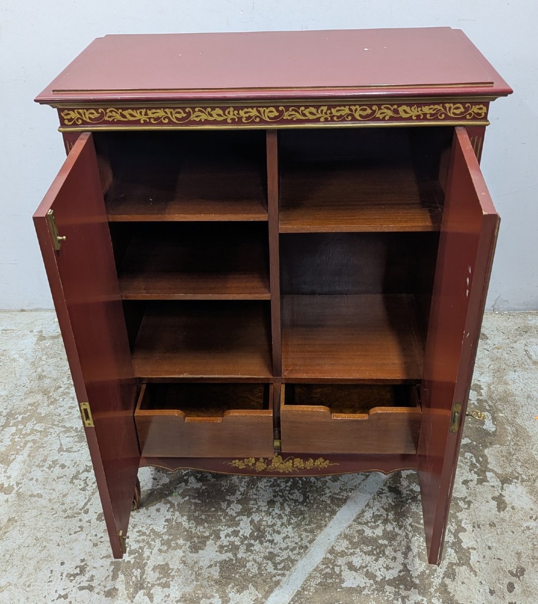Lacquered Wood Chinoisant Sideboard Circa 1950-photo-3