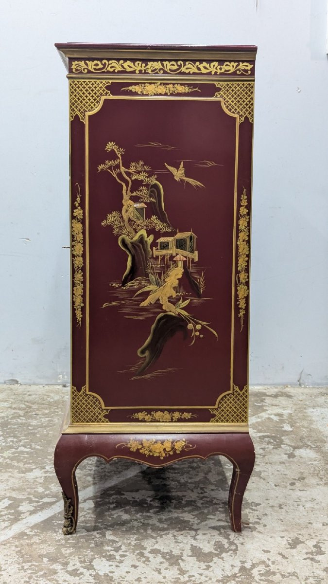 Lacquered Wood Chinoisant Sideboard Circa 1950-photo-6