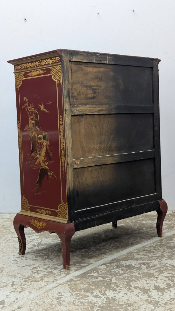 Lacquered Wood Chinoisant Sideboard Circa 1950-photo-7
