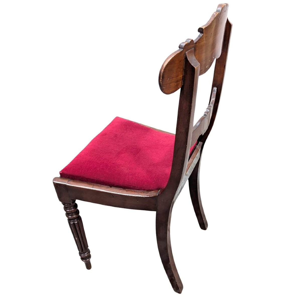 Chaise en acajou sculpté, Angleterre, époque Régence tardive / début victorien, circa 1835-photo-4