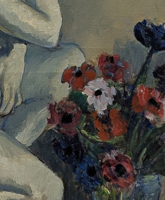 Nature morte à la Venus huile sur toile par André Verdilhan-photo-3