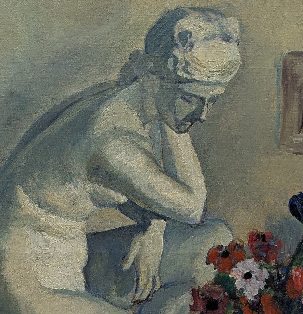 Nature morte à la Venus huile sur toile par André Verdilhan-photo-4