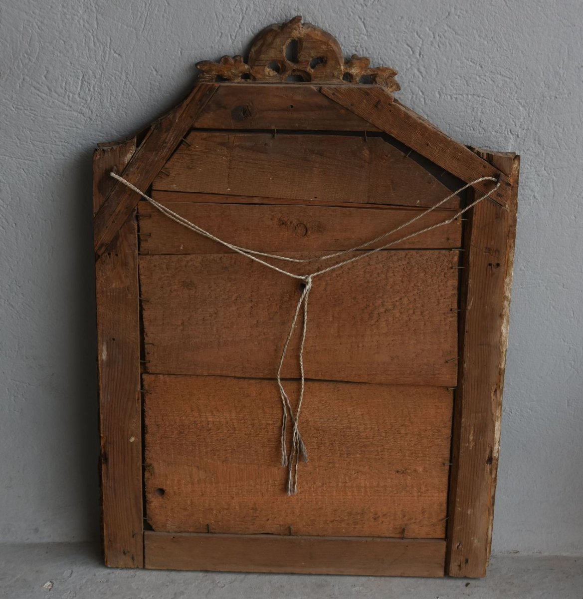 Miroir style Louis XIV bois sculpté doré époque XVIIIème-photo-4