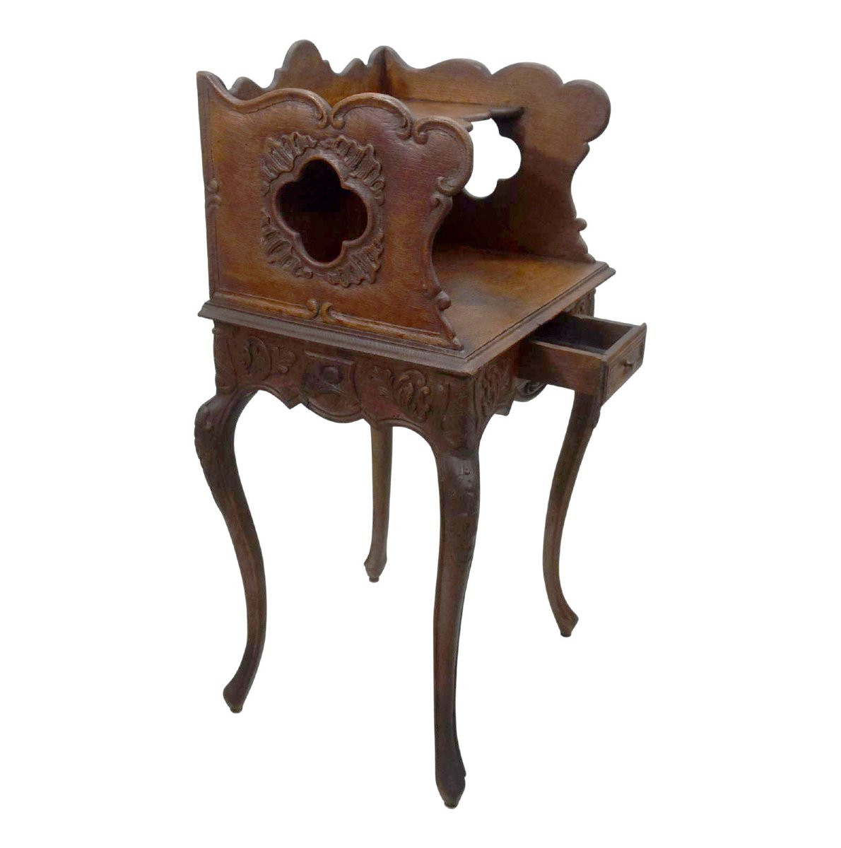 Chevet de style Louis XV en chêne époque XIXème-photo-3