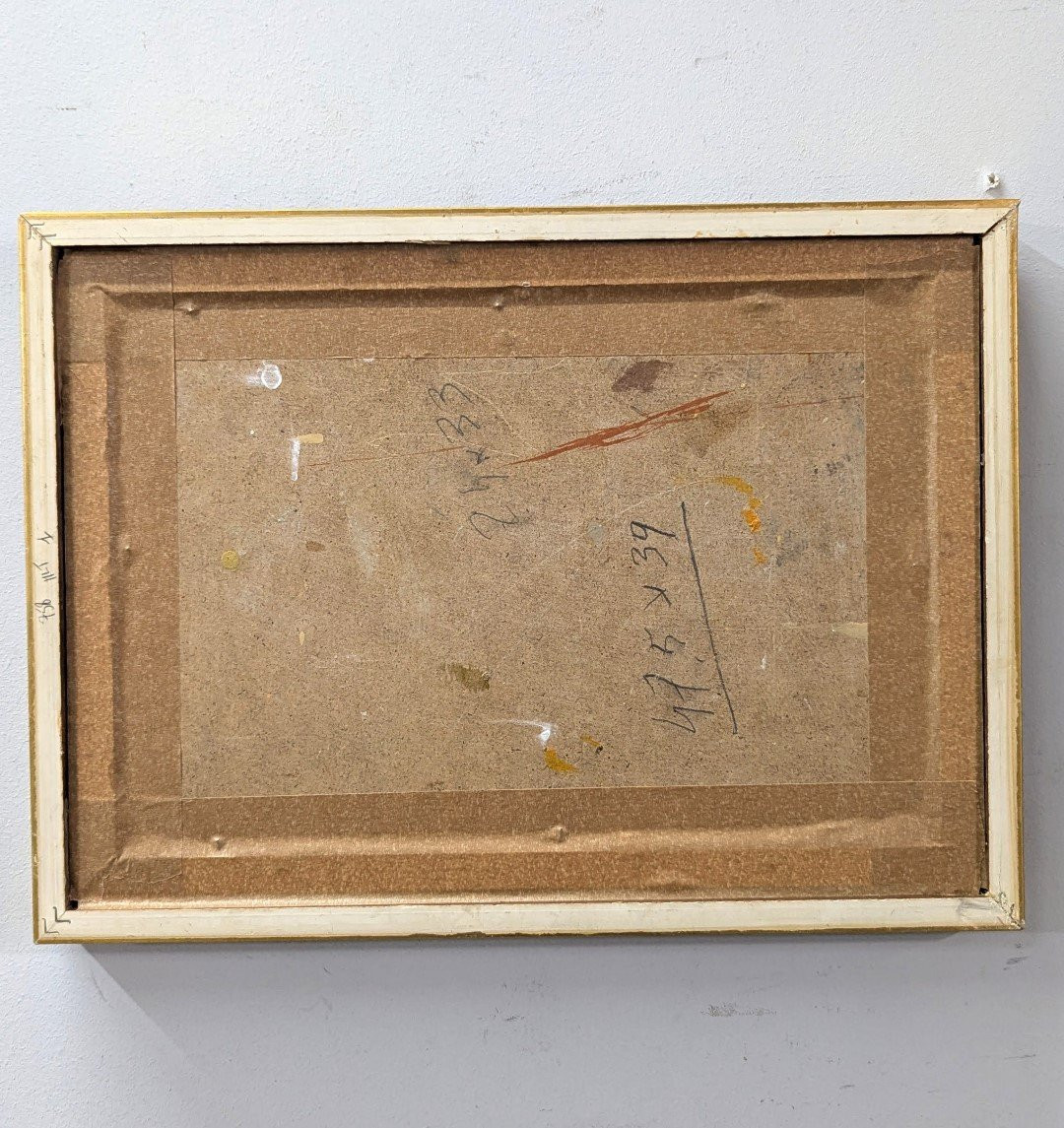 Peinture huile sur toile Marine de François Gautier (1842-1917)-photo-4