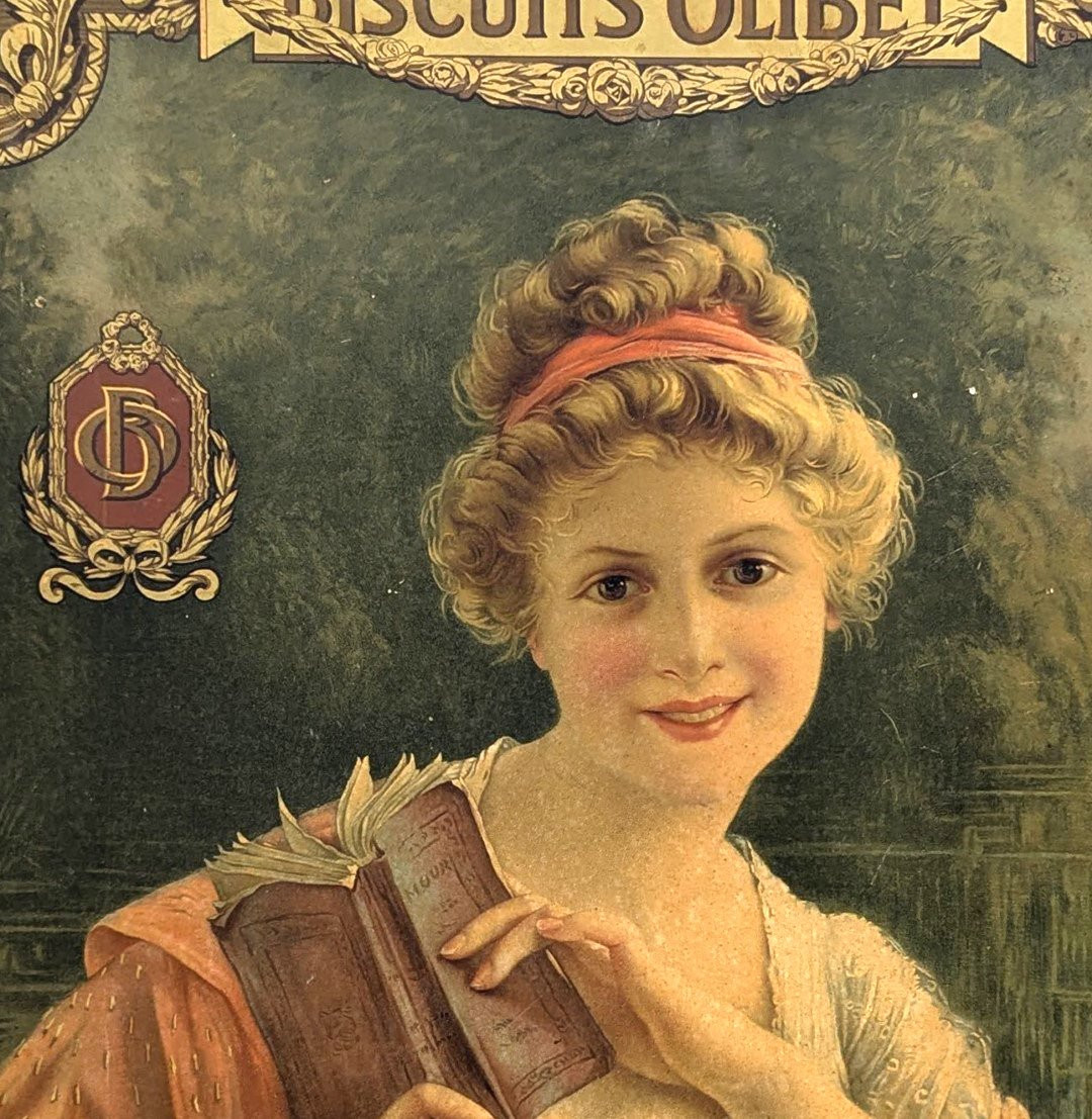 Carton publicitaire biscuiterie vers 1900 chromolithographie-photo-1