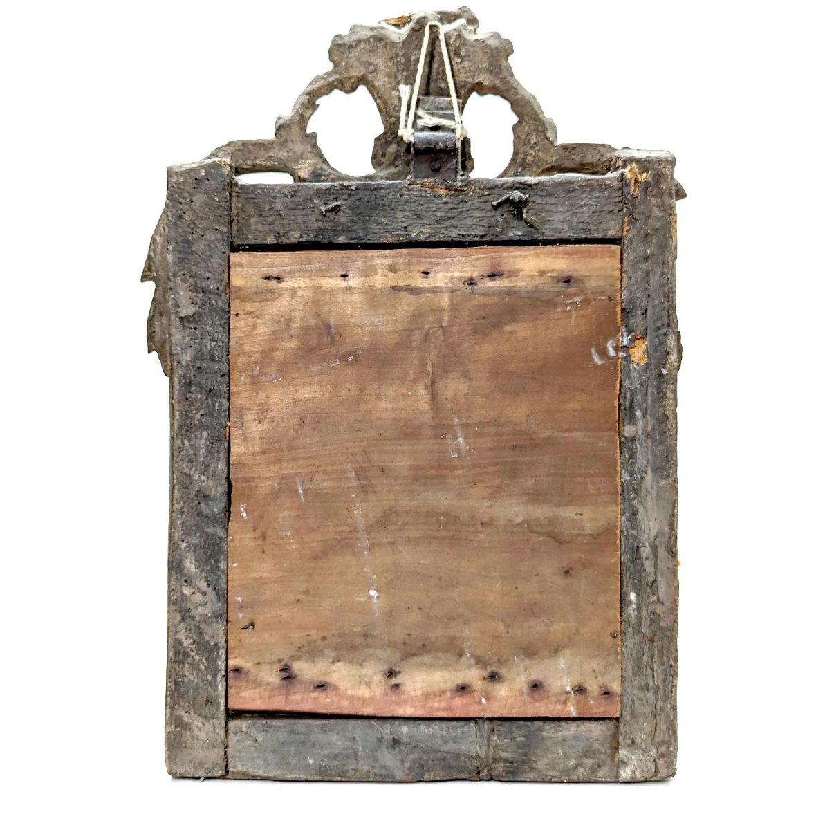 Miroir d'époque XVIIIème en bois laqué époque Louis XVI-photo-3
