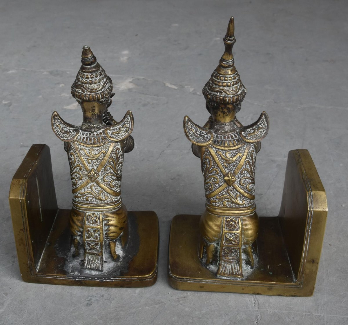 Serre-livres aux divinités asiatiques (paire)-photo-2