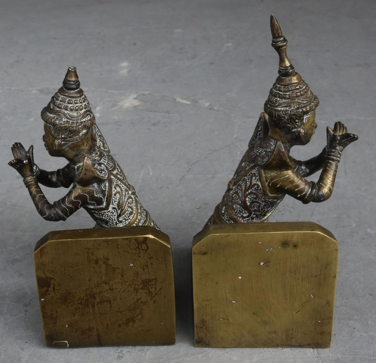 Serre-livres aux divinités asiatiques (paire)-photo-3