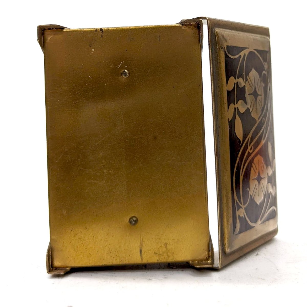 Boite à timbres en palissandre et incrustation Art nouveau 1900-photo-5