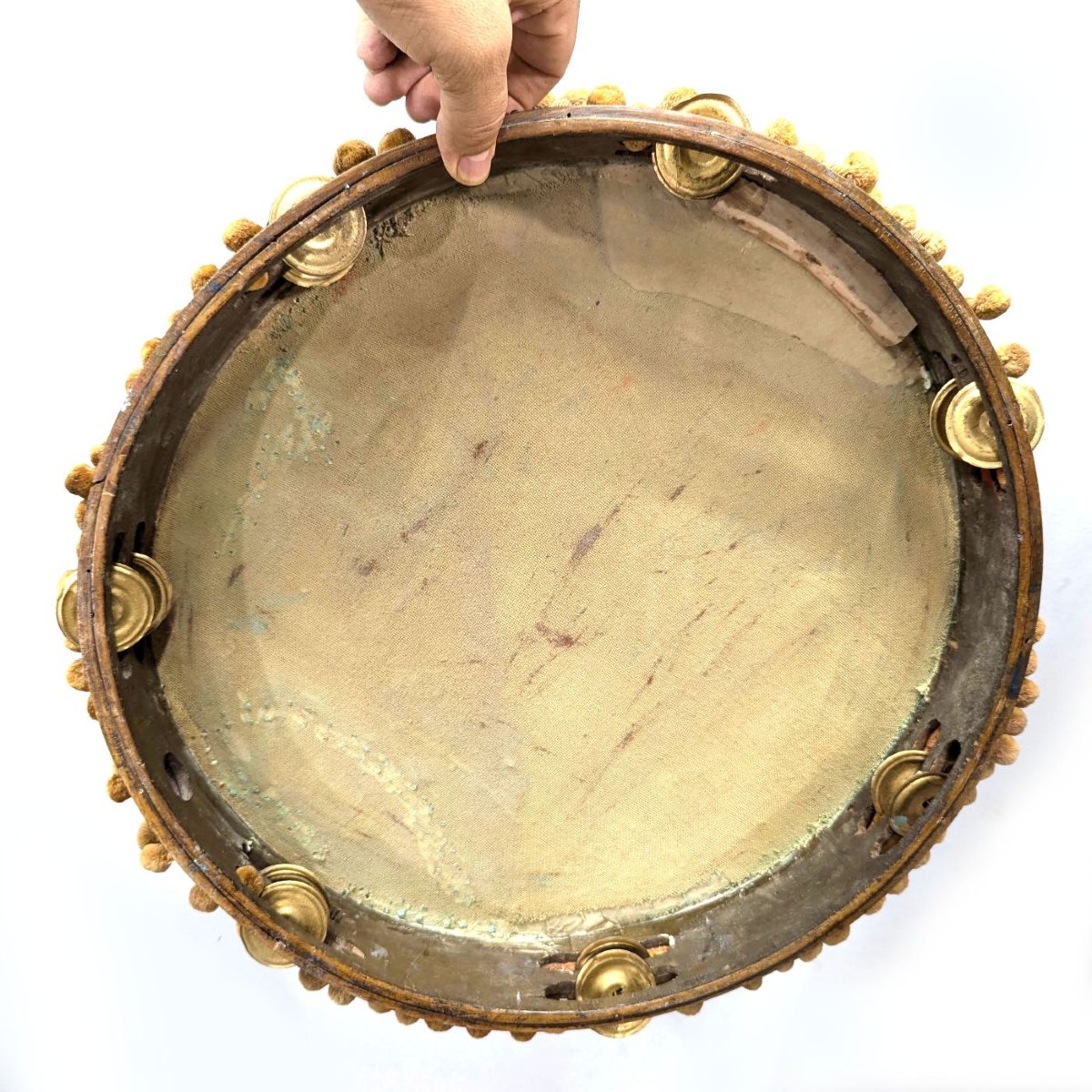 Tambourine With Elegant Women From The 19th Century-photo-6