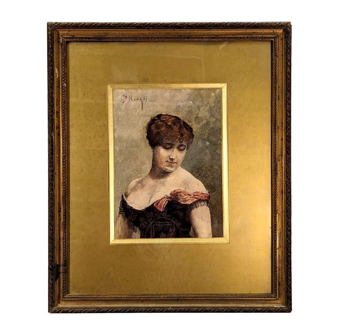 Portrait Of A Woman Signed And Dated 1887