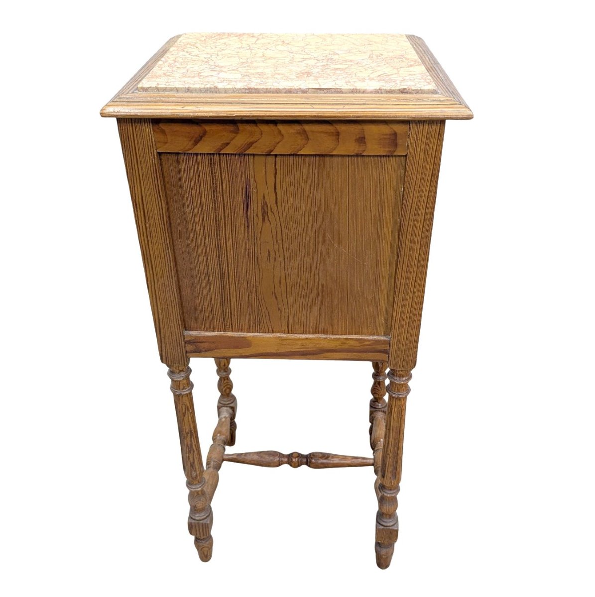 Chevet en pichpin et érable 1900 d'époque Art nouveau-photo-5