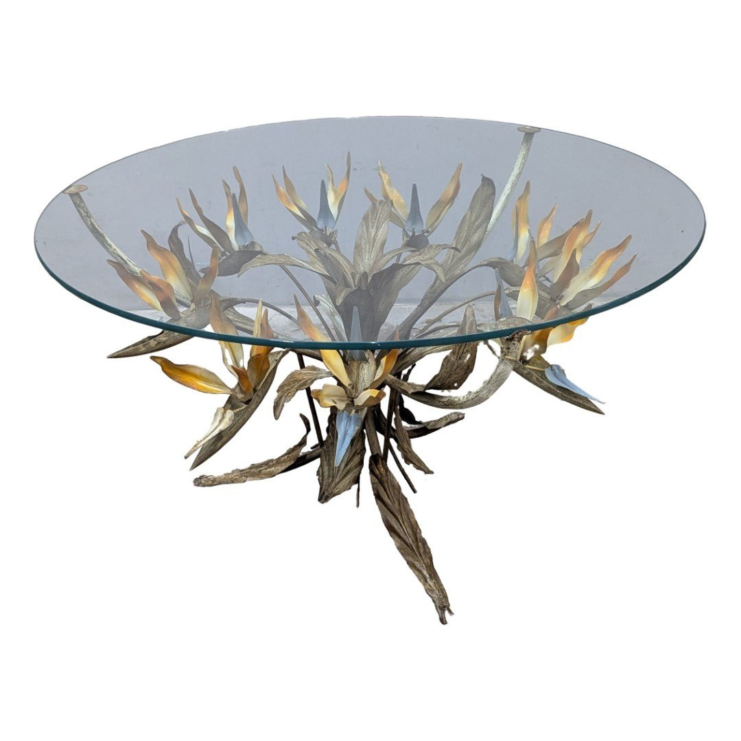 Table basse ronde en tôle 1960-photo-1
