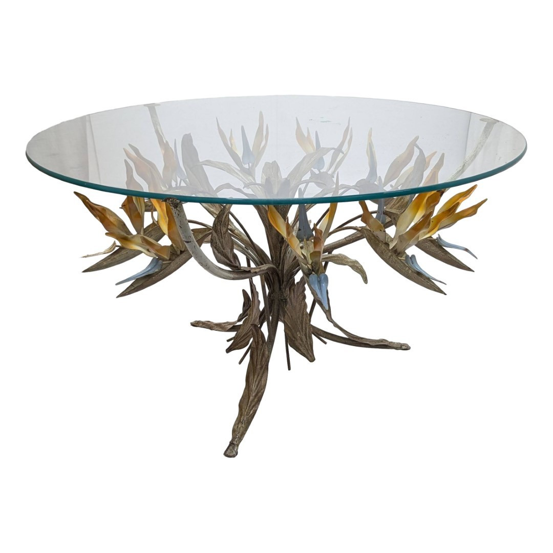 Table basse ronde en tôle 1960