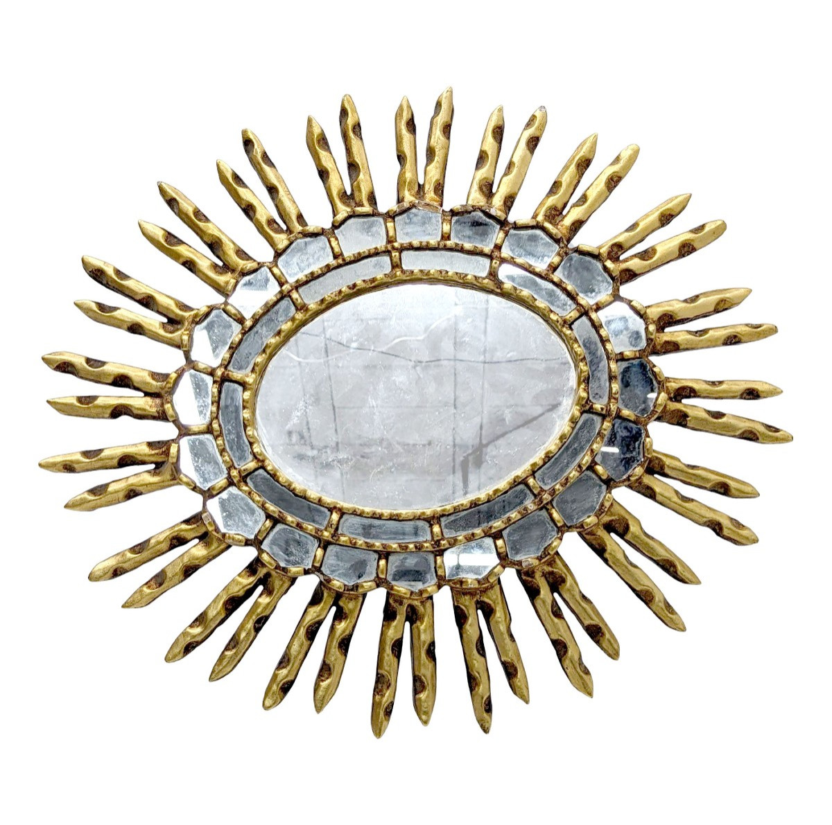 50's Gilded Wood Witch Mirror