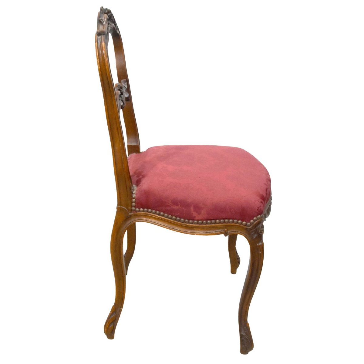 Louis XV Style Walnut Chair (pair)-photo-4