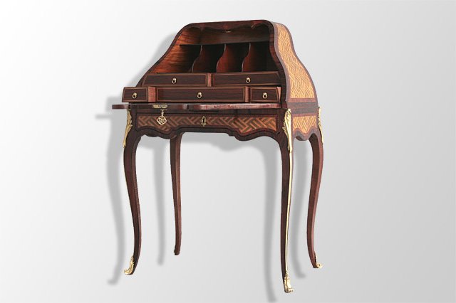 Secretary English Inlaid End XVIII