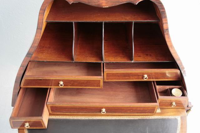 Secretary English Inlaid End XVIII-photo-3
