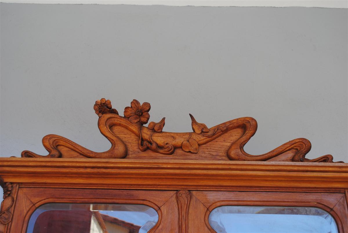 Two Large Body Art Nouveau Oak Herons From Decor-photo-3