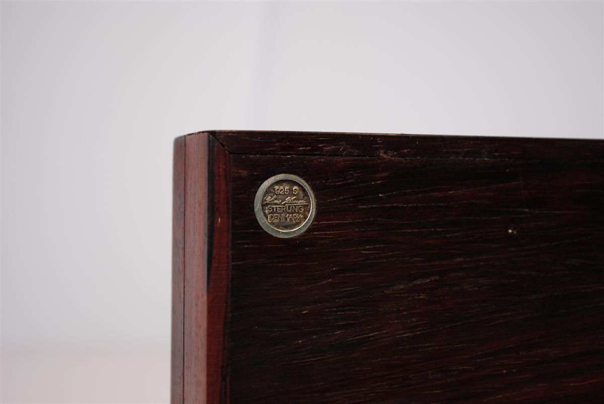 Box In Rosewood And Silver From Rio 1930 By Hans Hansen-photo-2