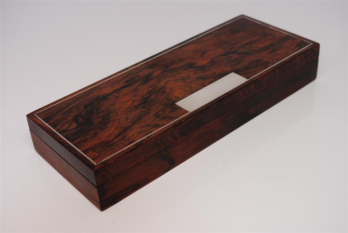 Box In Rosewood And Silver From Rio 1930 By Hans Hansen-photo-1