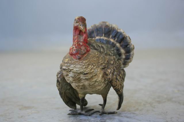 From Vienna XIX Bronze Turkey (signed)-photo-2