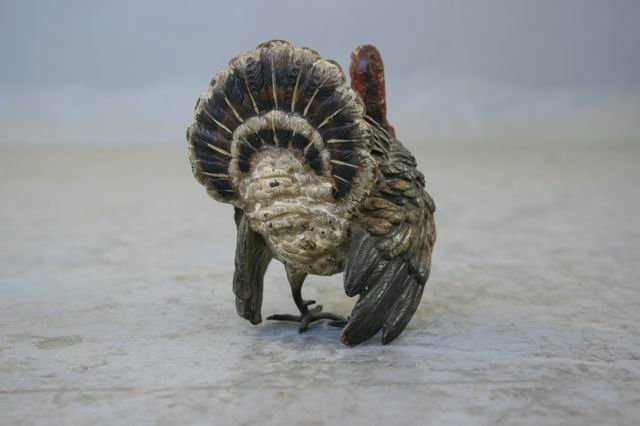 From Vienna XIX Bronze Turkey (signed)-photo-3