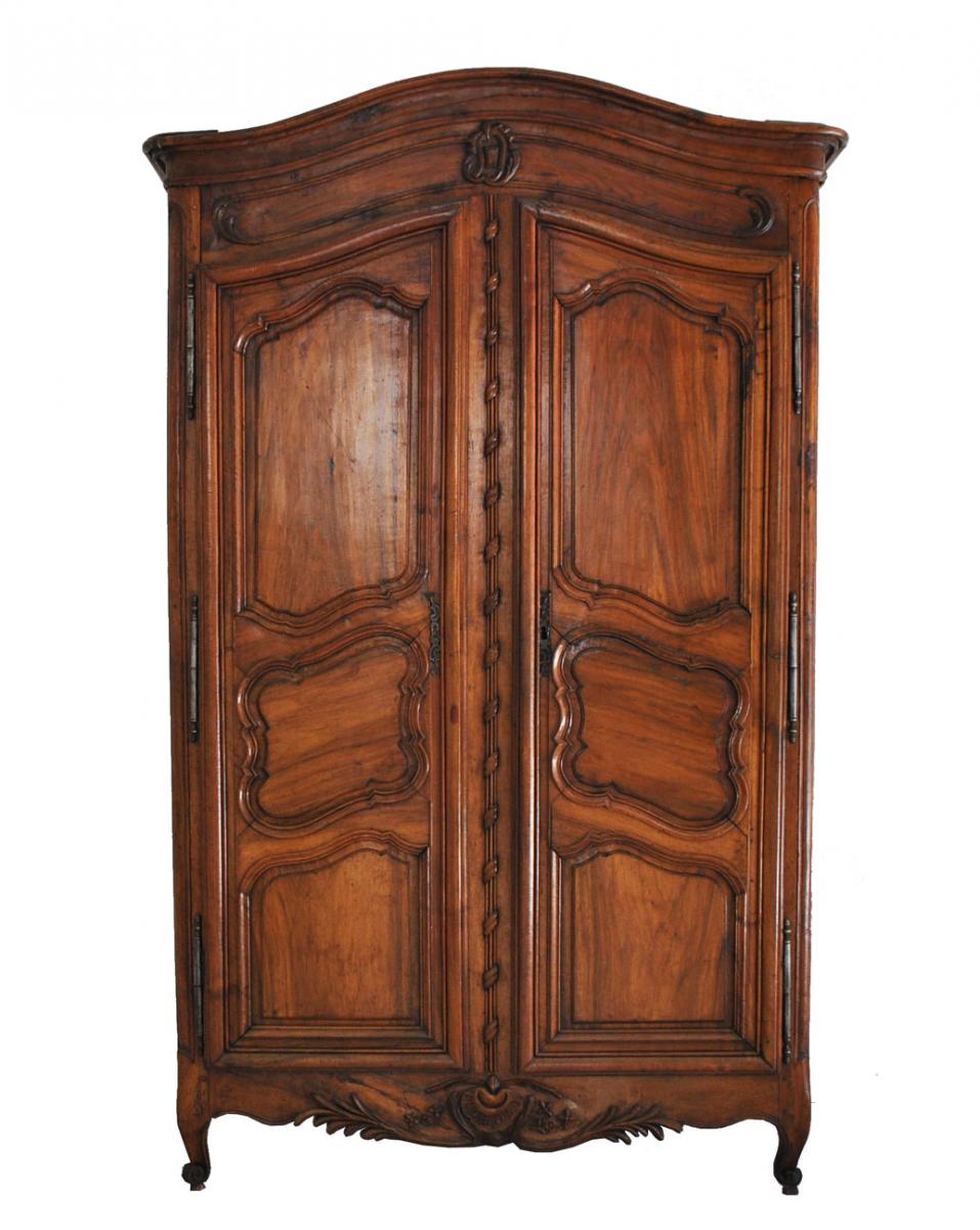 Armoire Provençale Louis XV époque XVIIIème En Noyer 