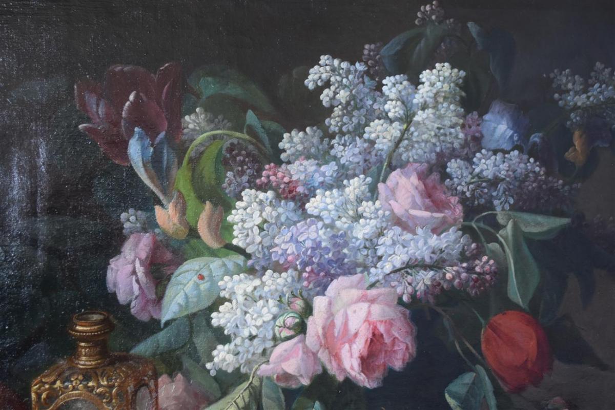Still Life With Lilac And Mandarin By Pierre Camille Gontier Nineteenth Time-photo-2