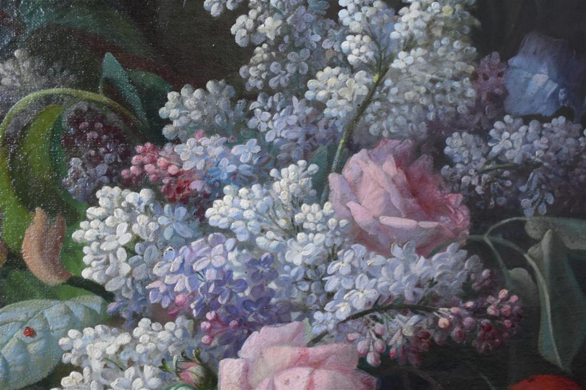Still Life With Lilac And Mandarin By Pierre Camille Gontier Nineteenth Time-photo-1
